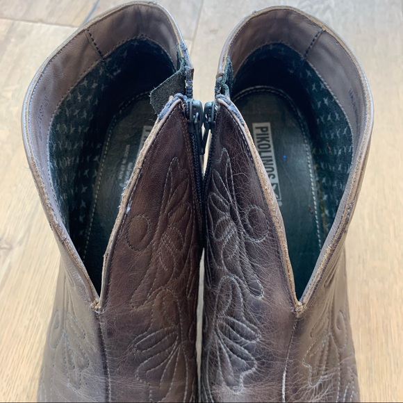 PIKOLINOS Leather Ankle Boot Wedge 39 - Picture 7 of 10